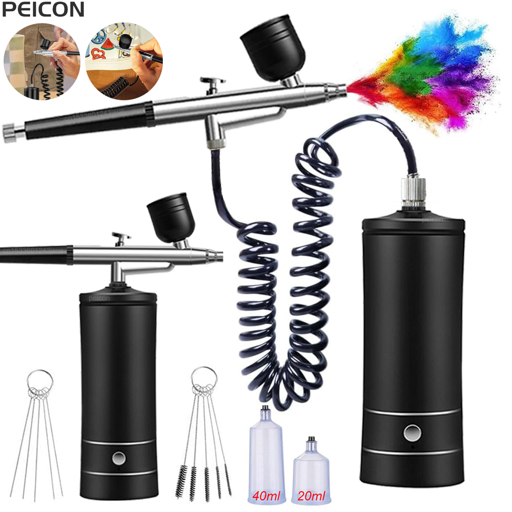 Airbrush Kit With Mini Compressor - Aerografo con compressore Aerografo portatile Vernice
