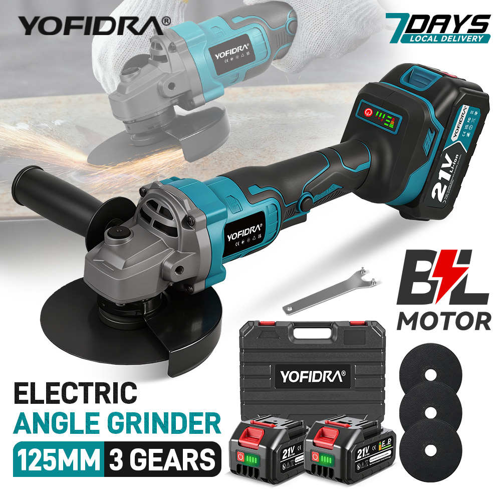 Brushless Angle Grinder Battery Powered - YOFIDRA 125mm Smerigliatrice angolare senza spazzole