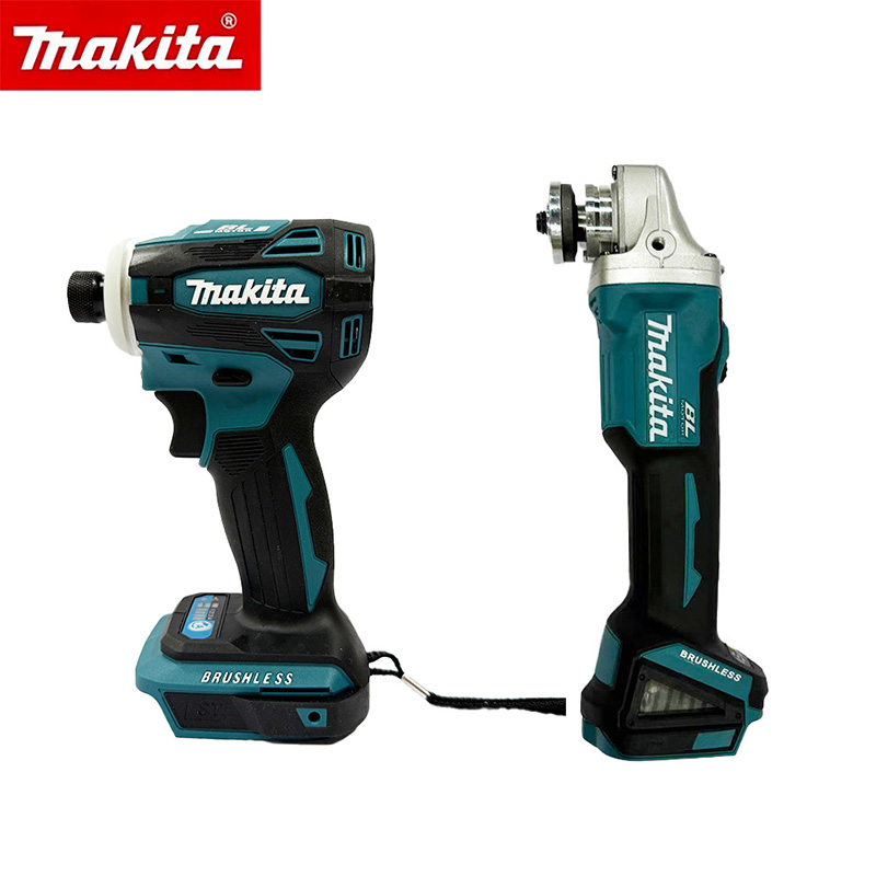 Brushless Angle Grinder Battery Powered - Kit Combo Utensili Elettrici Makita DGA404