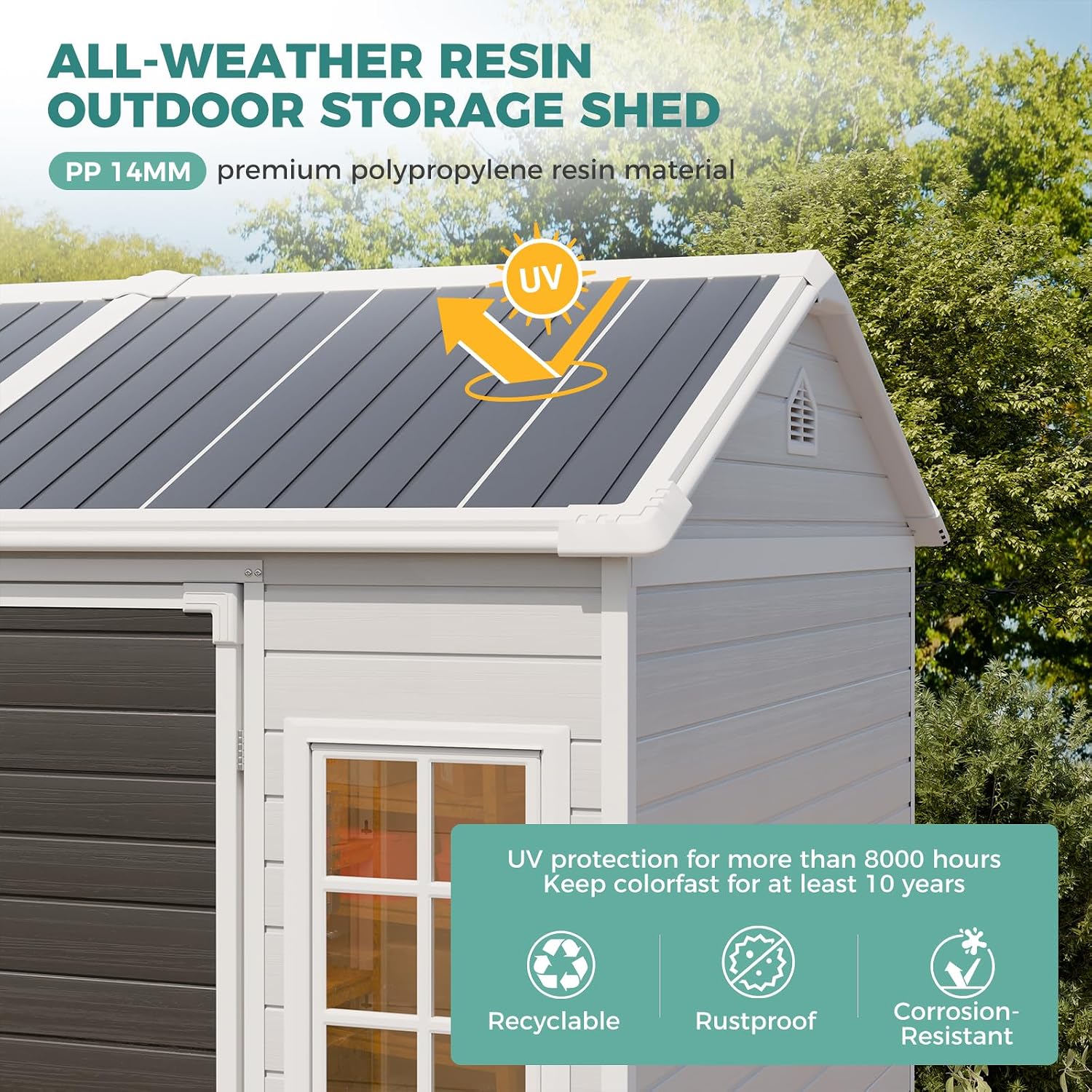 Casetta in Resina 8x6 FT con P - Garden Tools recensione e prezzo