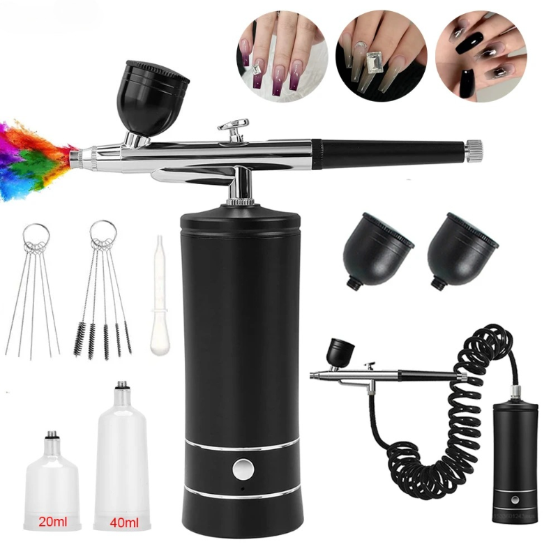 Kit Aerografo per Nail Art con - Airbrush Kit With Mini Compressor recensione e prezzo