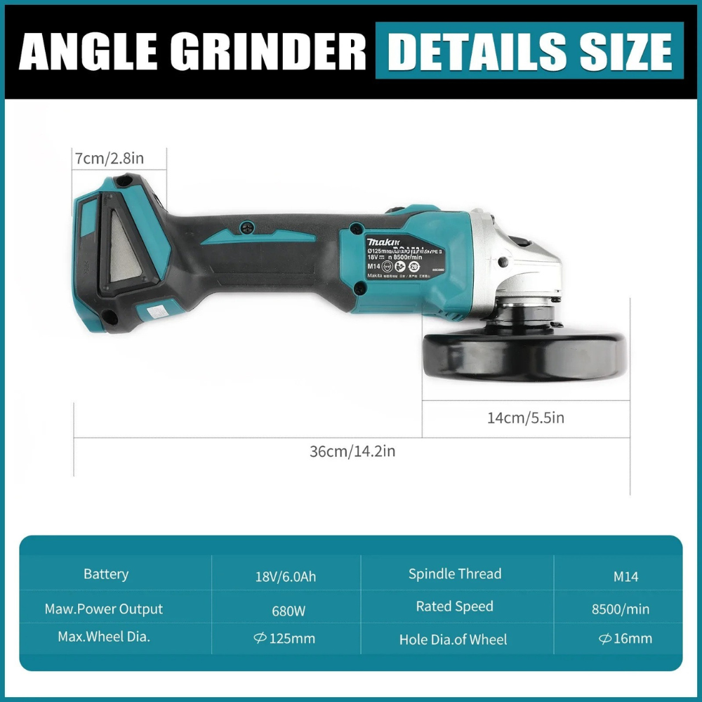 Makita DGA404 Smerigliatrice A - Brushless Angle Grinder Battery Powered recensione e prezzo